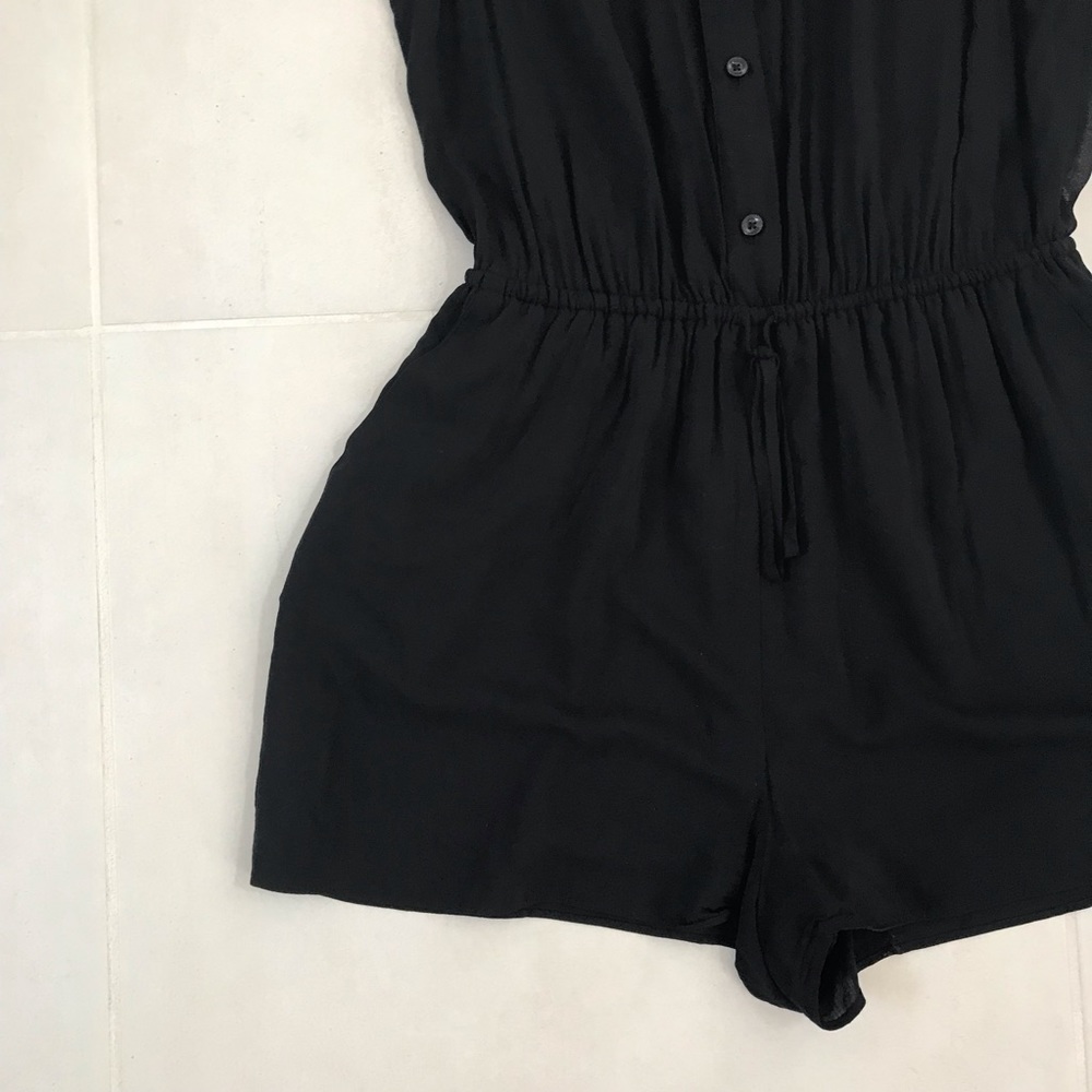 BCBGeneration Sheer Drawstring Romper NWOT SH126 - Picture 5 of 8